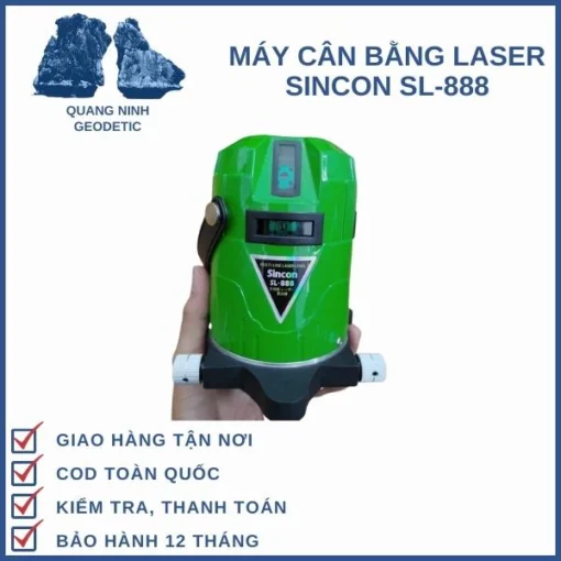 may-can-bang-laser-sincon-sl-888-5-tia-xanh